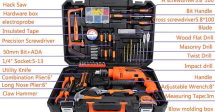 117 Pcs DRILLSET WITH 750WATTS DRILL